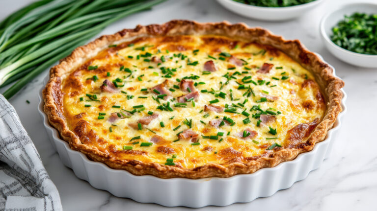 Bacon cheddar quiche