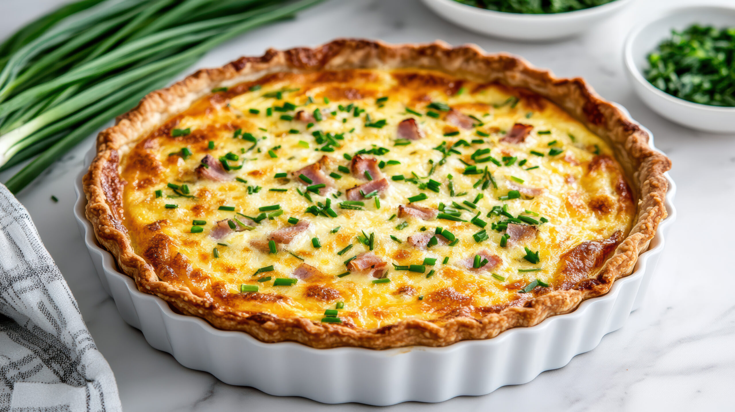 Bacon cheddar quiche