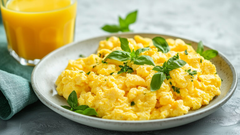 Quick, Fluffy & Creamy Scrambled Eggs with a kick!